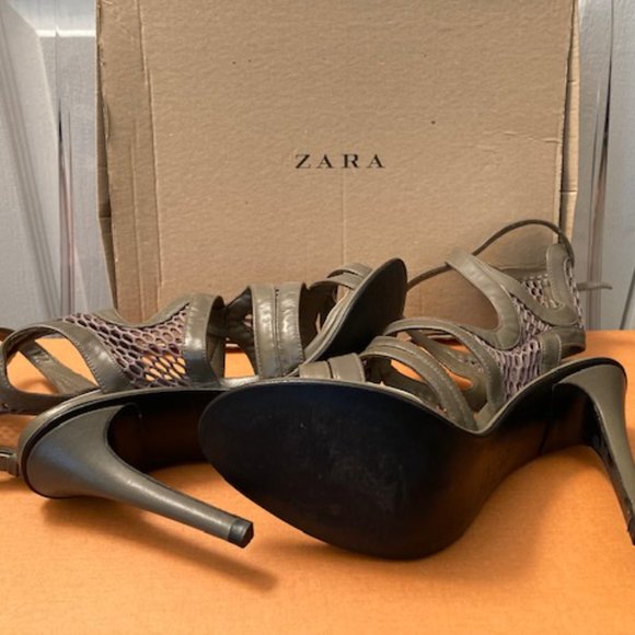 Zara Olive Green Heels - Picture 3 of 6